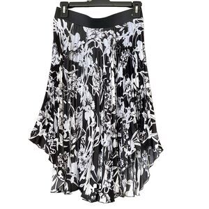 Covington Womens Skirt Size Small Floral Accordion Pleated High Low Bohemian